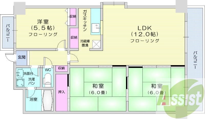 4階の間取り図