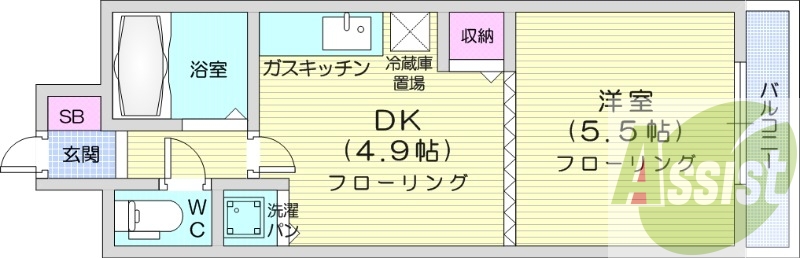 4階の間取り図
