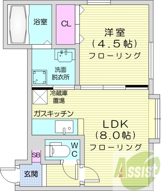 2階の間取り図