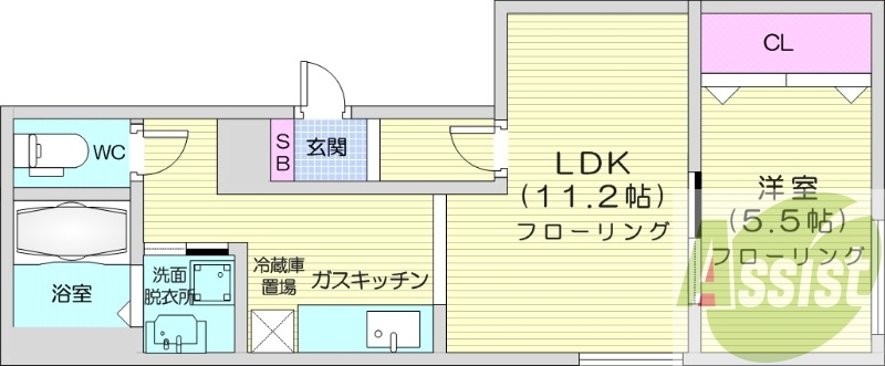 1階の間取り図