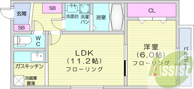 2階の間取り図