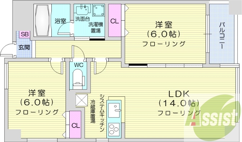 5階の間取り図