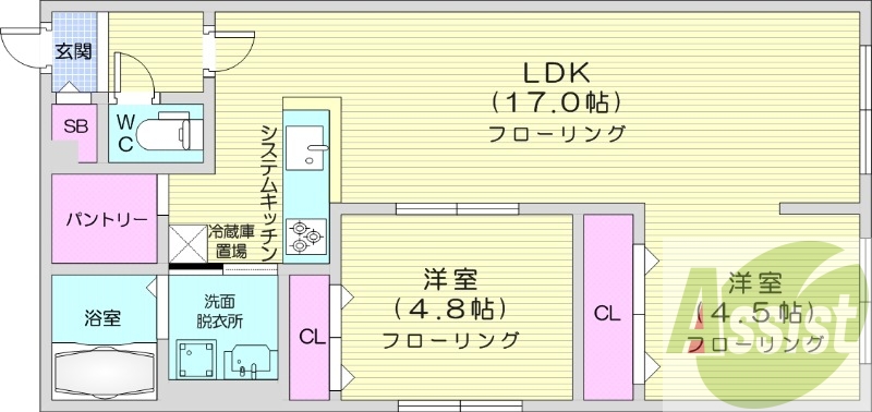 2階の間取り図