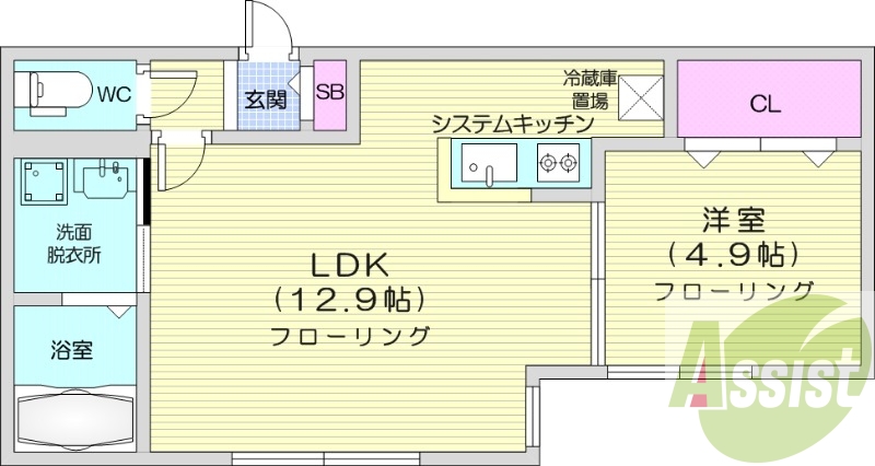 2階の間取り図