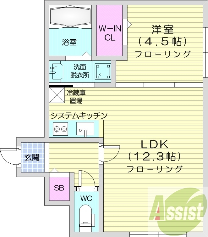 4階の間取り図