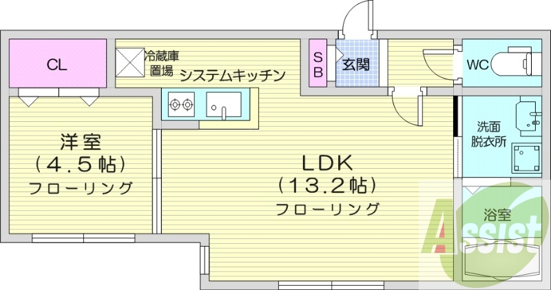 4階の間取り図
