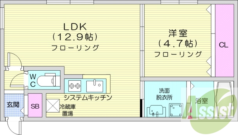 4階の間取り図