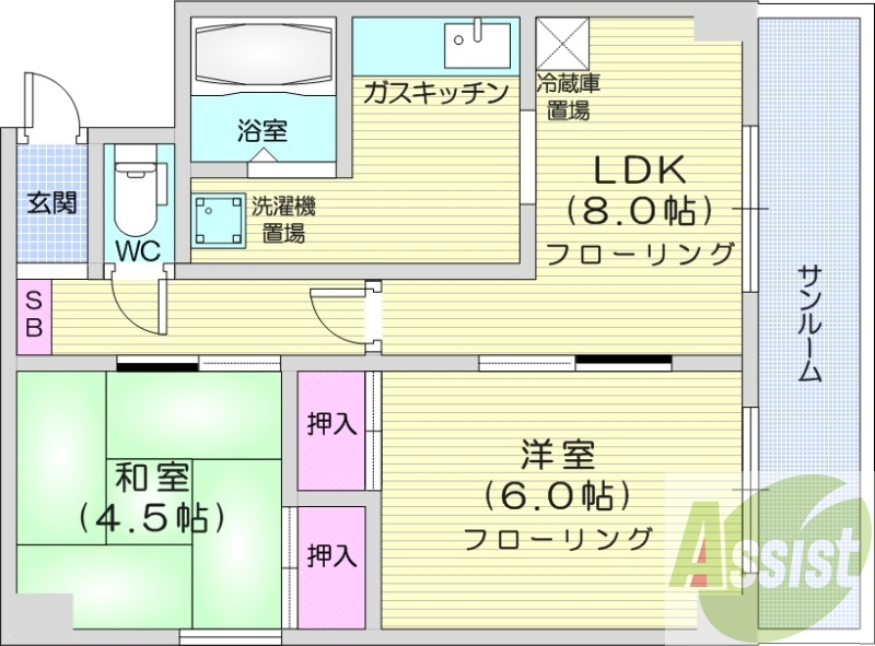 8階の間取り図