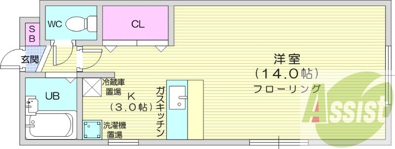 4階の間取り図