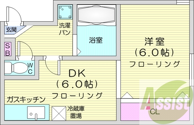 1階の間取り図