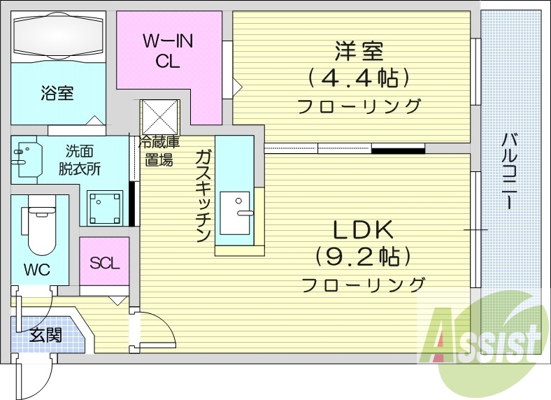 1階の間取り図