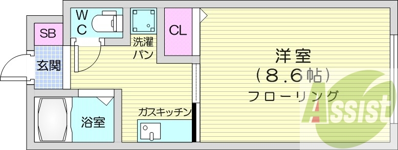 2階の間取り図