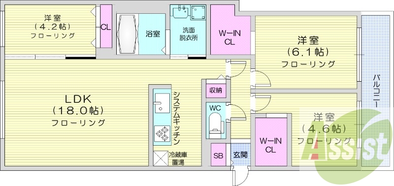 2階の間取り図