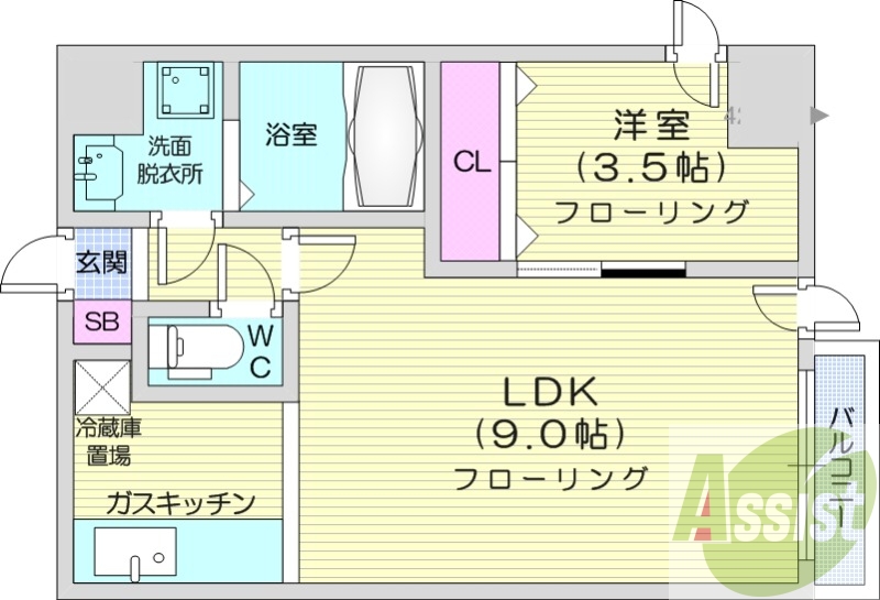 9階の間取り図