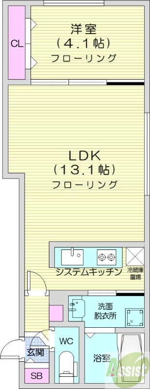 1階の間取り図
