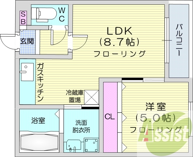 2階の間取り図