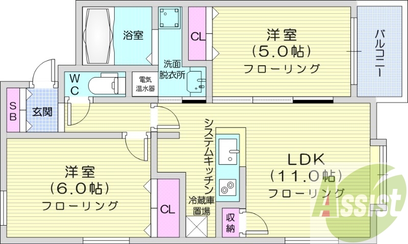 4階の間取り図