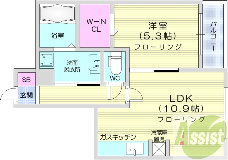 1階の間取り図