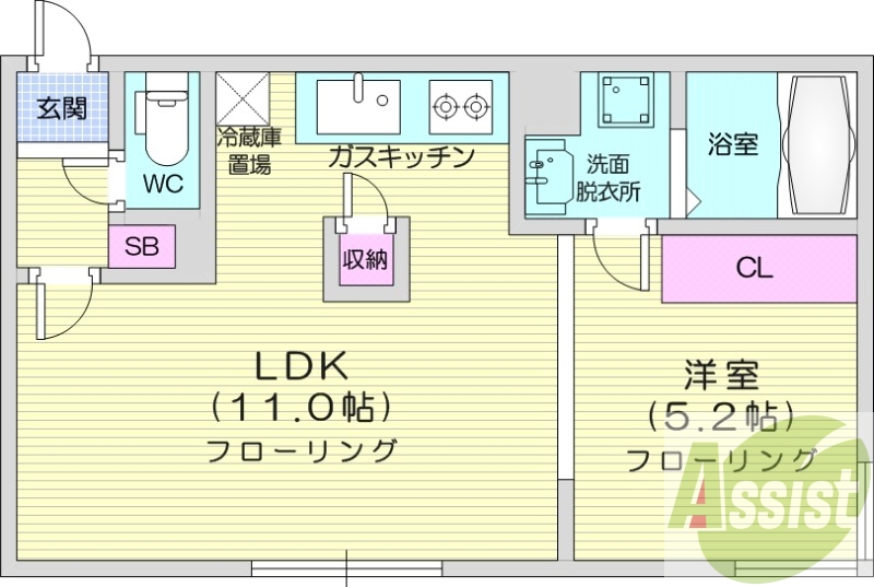 4階の間取り図