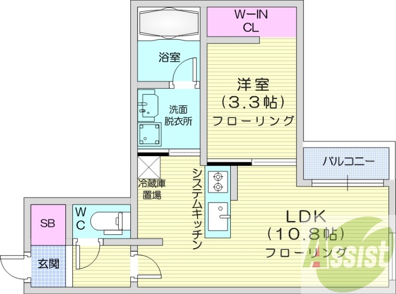 2階の間取り図