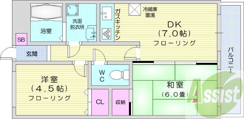 2階の間取り図