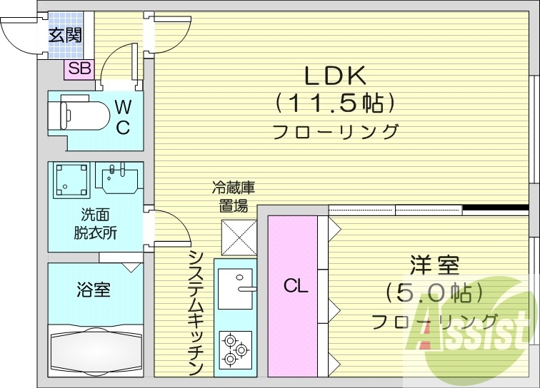 4階の間取り図
