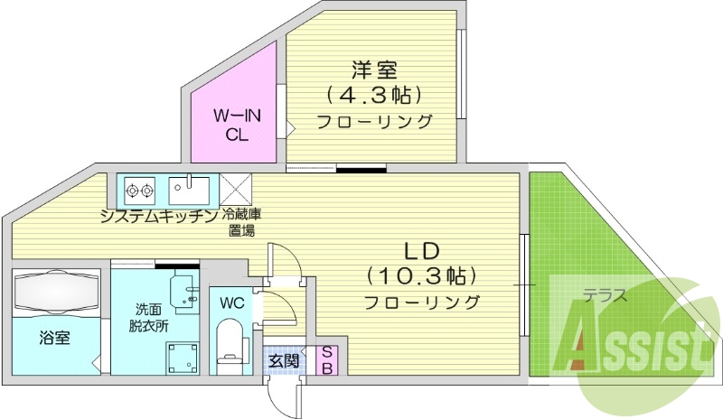 1階の間取り図