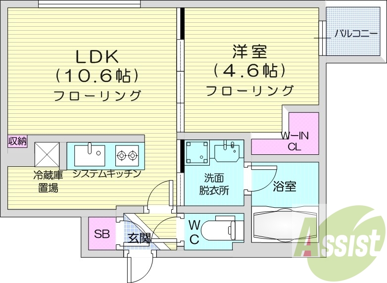 4階の間取り図