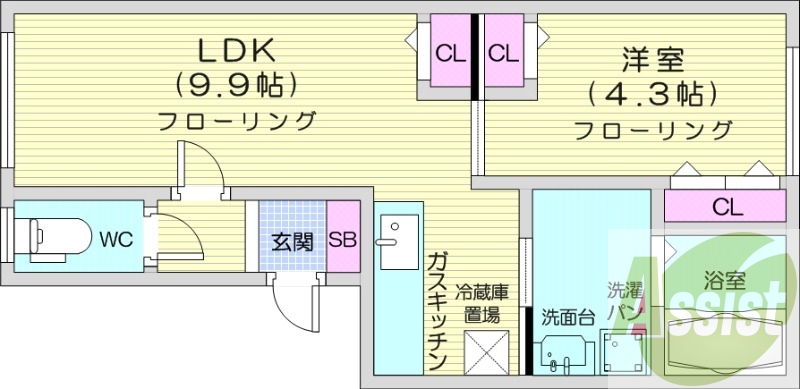 2階の間取り図