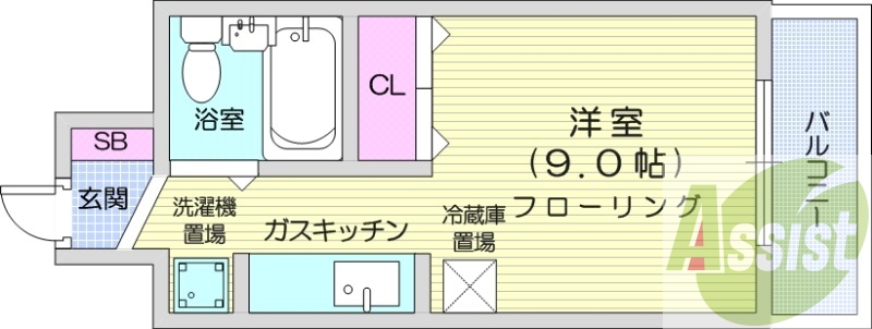 2階の間取り図