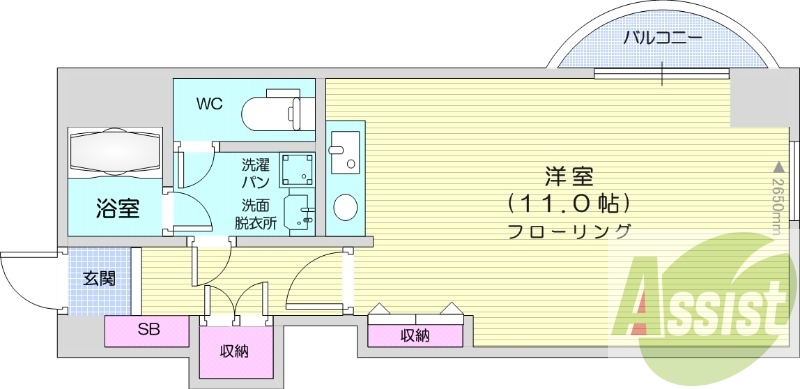 ワンルーム、分譲賃貸、家電付き、オートロック、電気コンロ