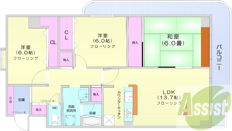 8階の間取り図