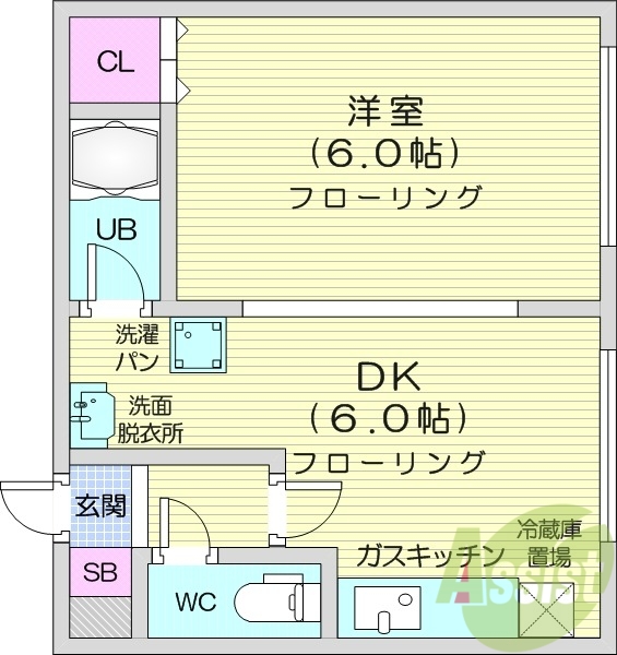 1DK、モニター付きインターホン、灯油暖房