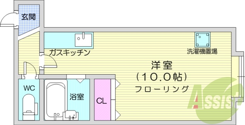 1R、シャワートイレ、灯油FF暖房