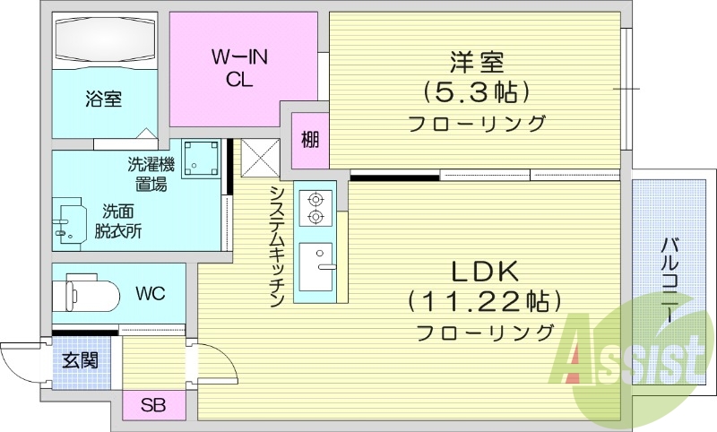 1LDK、オートロック、宅配ボックス、エアコン、エレベーター