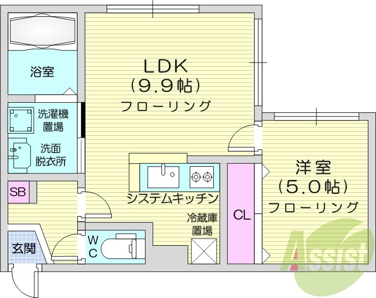 4階の間取り図