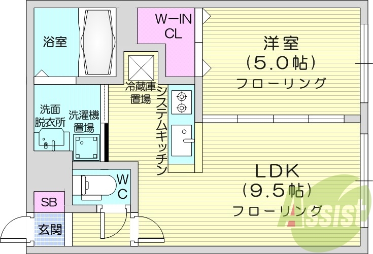 4階の間取り図
