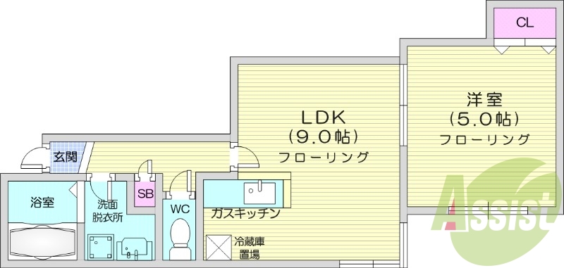 1階の間取り図