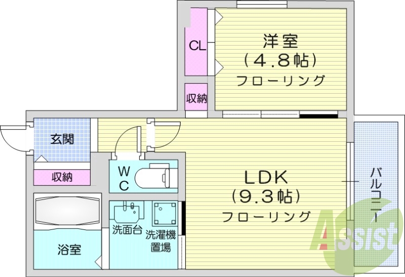 1LDK、ペット相談、エアコン、ネット無料