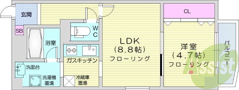 8階の間取り図