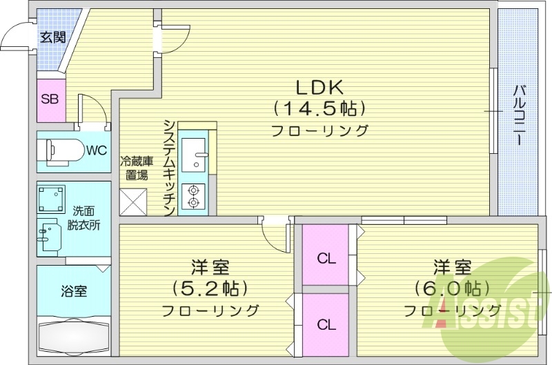 4階の間取り図