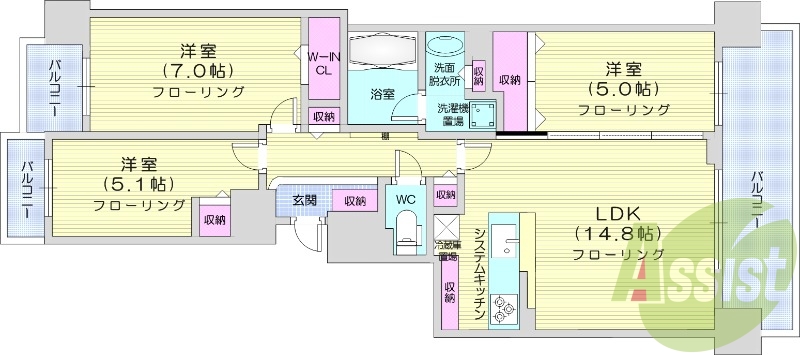 3LDK、分譲マンション、浴室乾燥機、追い焚き