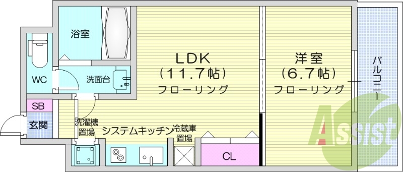 2階の間取り図
