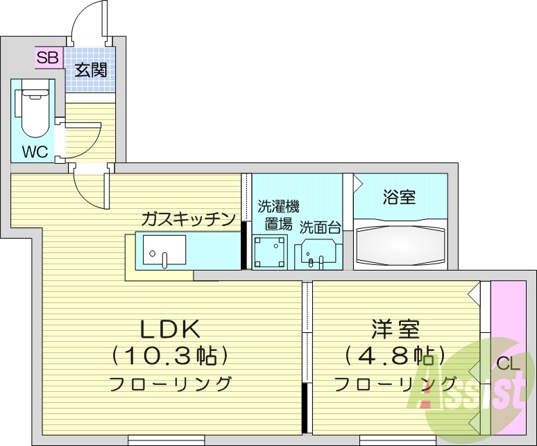 1DK、シャンプーシューズボックス、