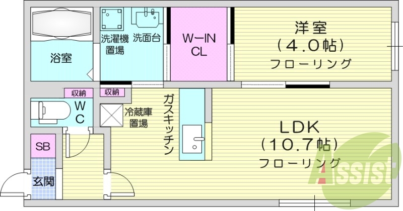 1LDK、ペット相談、エアコン、インターネット無料