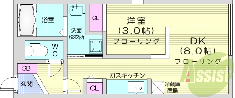 2階の間取り図