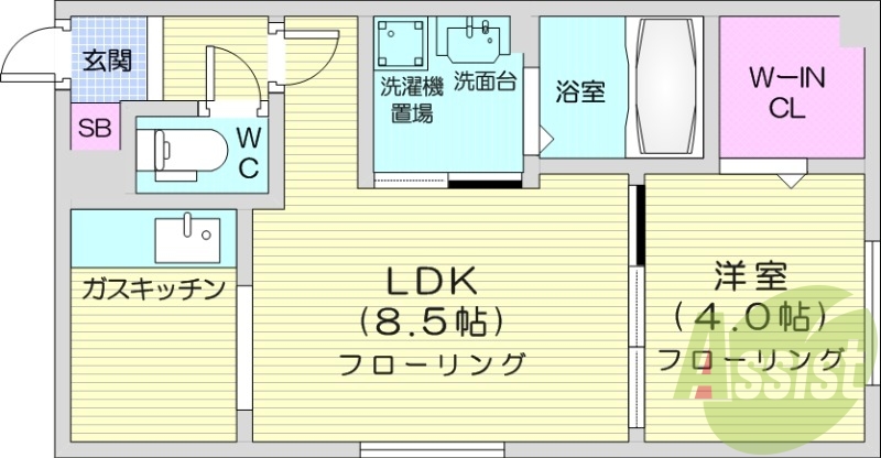 １LDK、エアコン、プロパンガスリミット、宅配ボックス