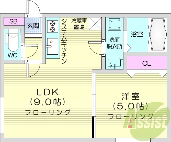 4階の間取り図