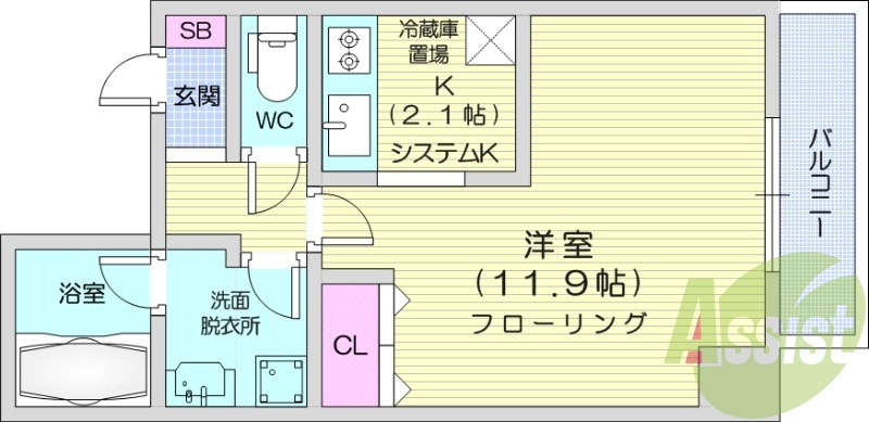 5階の間取り図