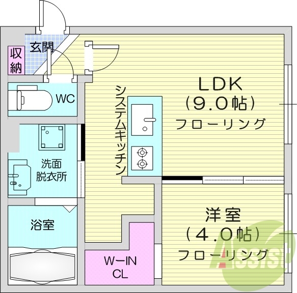 1LDK、ガスリミット、エアコン、宅配ボックス
